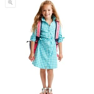 Girls Vineyard vines gingham shirt dress